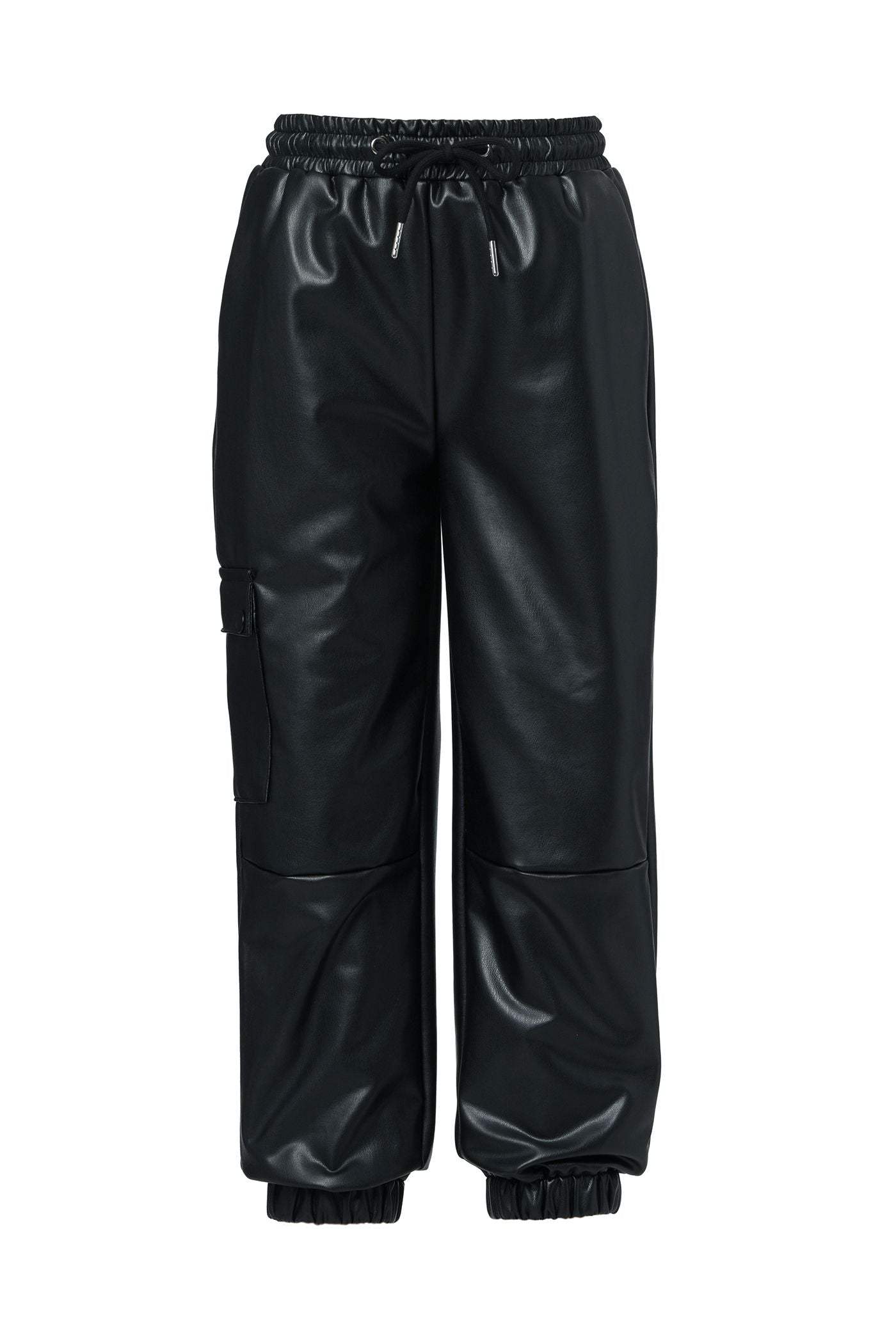 Faux Leather Joggers